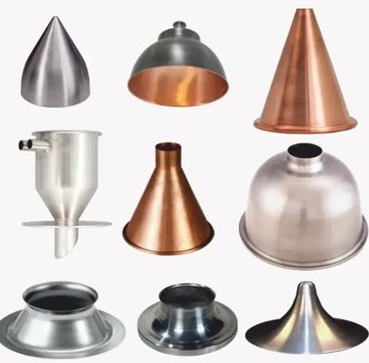 Op maat gemaakte plaat metalen gesponnen metalen onderdelen licht diep trekspinnen
